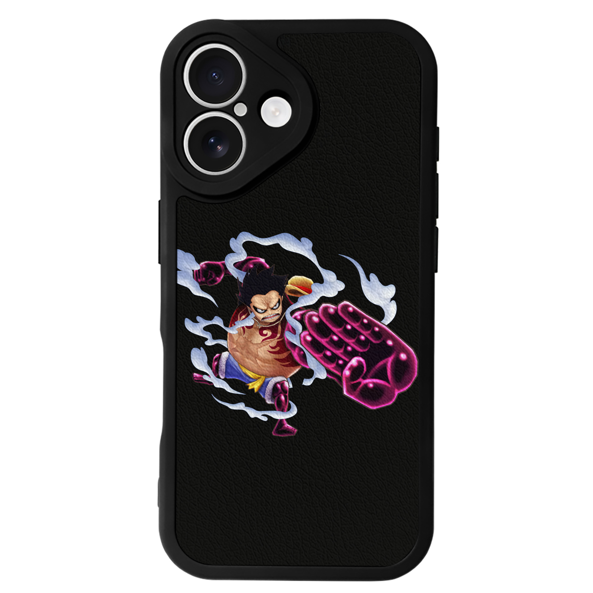 （画像用） ワンピース モンキー・D・ルフィ ONE PIECE Monkey D. Luffy 【iPhone 16シリーズ対応】シリコンスマホケース（レザー調） 材質：シリコン